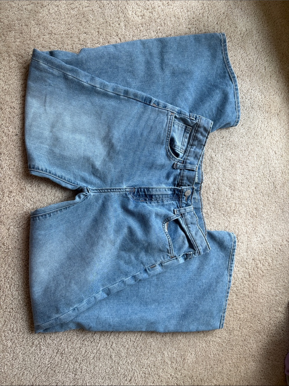 Old Navy Light Blue High-Rise Baggy Wide-Leg Jeans